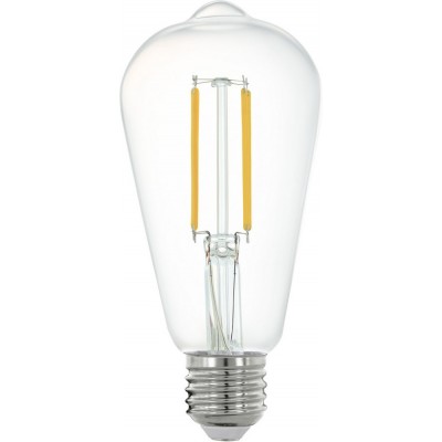 Ampoule LED télécommandée Eglo LM LED E27 6W E27 LED ST64 2700K Lumière très chaude. Façonner Ovale Ø 4 cm. Verre