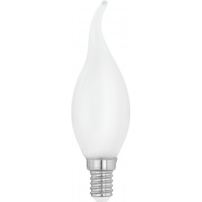 4,95 € Free Shipping | LED light bulb Eglo LM LED E14 4W E14 LED CF35 4000K Neutral light. Oval Shape Ø 4 cm. Glass. Opal Color