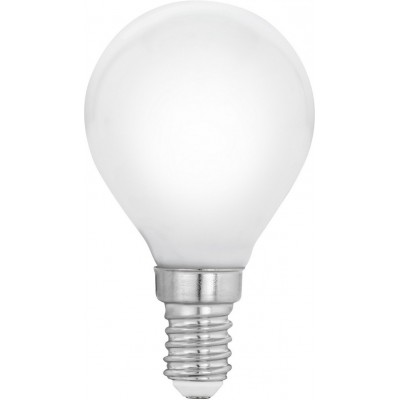 4,95 € Free Shipping | LED light bulb Eglo LM LED E14 4W E14 LED P45 4000K Neutral light. Spherical Shape Ø 4 cm. Glass. Opal Color
