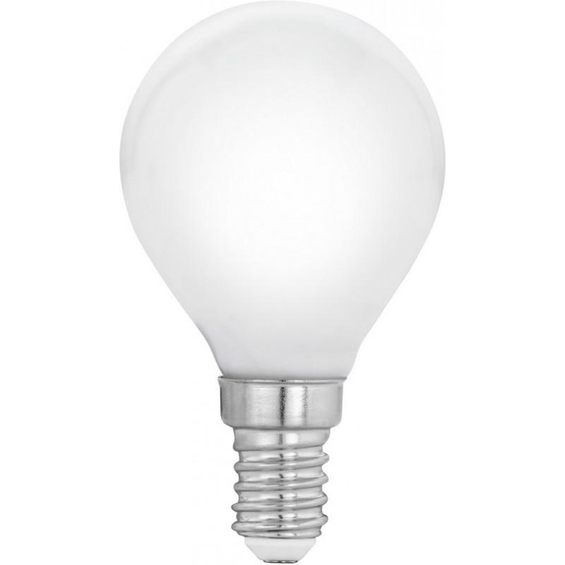 3,95 € 免费送货 | LED灯泡 Eglo LM LED E14 4W E14 LED P45 4000K 中性光. 球形 形状 Ø 4 cm. 玻璃. 蛋白石 颜色