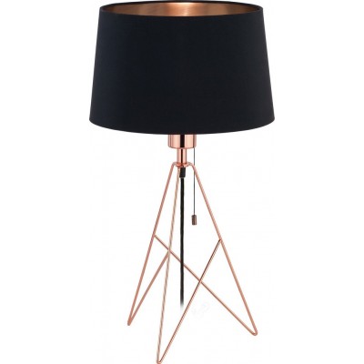 87,95 € Envio grátis | Lâmpada de mesa Eglo Stars of Light Camporale 60W Ø 30 cm. Aço e têxtil. Cor cobre, dourado e preto