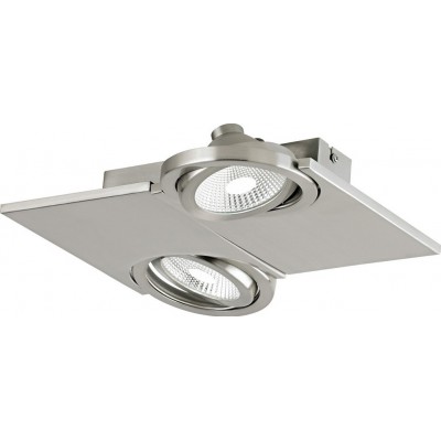 Indoor spotlight Eglo Brea 5W 3000K Warm light. 29×28 cm. Steel, aluminum and glass. White, nickel and matt nickel Color