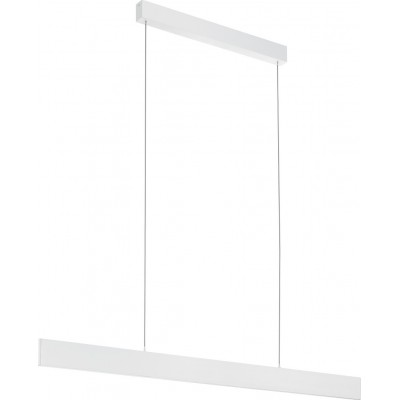 197,95 € Free Shipping | Hanging lamp Eglo Climene 29.5W 3000K Warm light. Extended Shape 150×118 cm. Living room and dining room. Modern and design Style. Aluminum and plastic. White Color