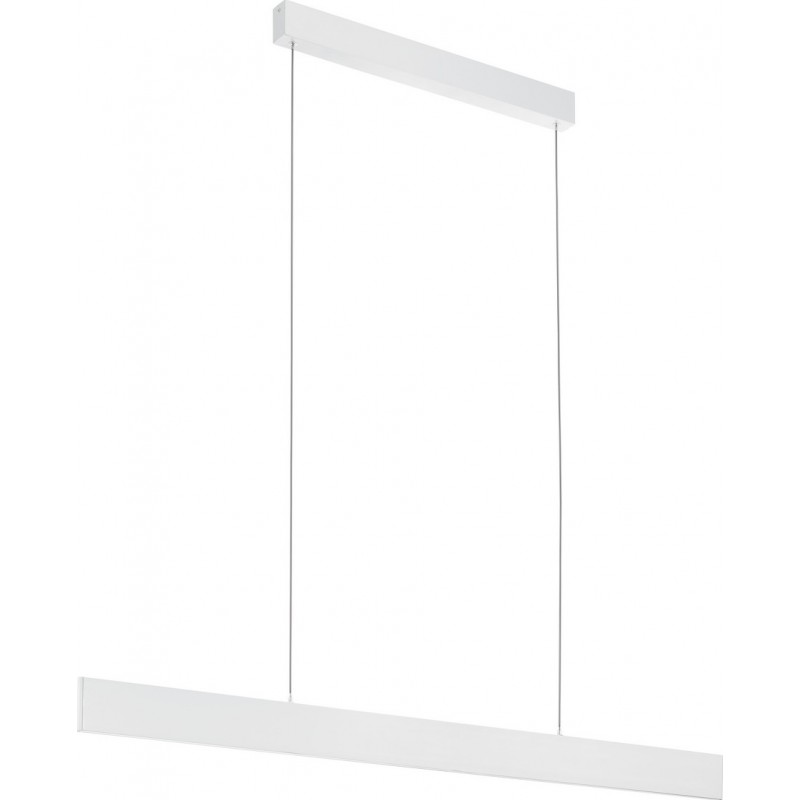 209,95 € Free Shipping | Hanging lamp Eglo Climene 29.5W 3000K Warm light. Extended Shape 150×118 cm. Living room and dining room. Modern and design Style. Aluminum and plastic. White Color