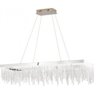 754,95 € Free Shipping | Hanging lamp Eglo Stars of Light Antelao 39W 4000K Neutral light. Extended Shape 150×115 cm. Living room, kitchen and dining room. Retro, vintage and classic Style. Steel and crystal. Plated chrome and silver Color