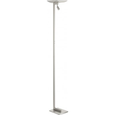 Stehlampe Eglo Benamor 18.5W 3000K Warmes Licht. Kubische Gestalten 185×25 cm. Wohnzimmer, esszimmer und schlafzimmer. Modern, anspruchsvoll und design Stil. Stahl und Glas. Nickel und matt nickel Farbe