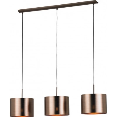 182,95 € Free Shipping | Hanging lamp Eglo Stars of Light Saganto 1 180W Extended Shape 110×103 cm. Living room and dining room. Modern and design Style. Steel and plastic. Copper, golden and brown Color