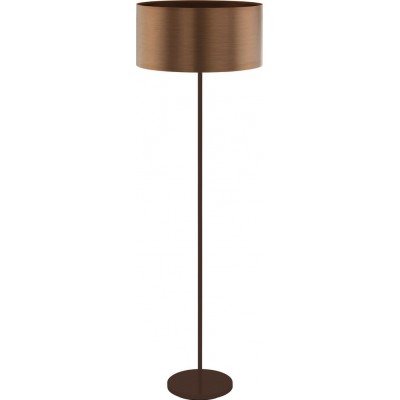 278,95 € Free Shipping | Floor lamp Eglo Stars of Light Saganto 1 60W Cylindrical Shape Ø 45 cm. Living room, dining room and bedroom. Modern, sophisticated and design Style. Steel and plastic. Copper, golden and brown Color