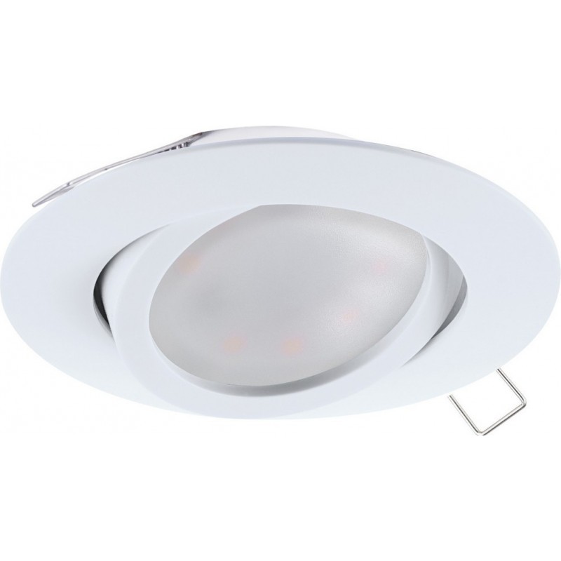 59,95 € 免费送货 | 室内嵌入式照明 Eglo Tedo 15W 圆形的 形状 Ø 8 cm. 现代的 风格. 铝. 白色的 颜色