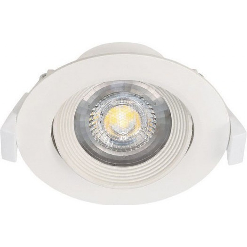 8,95 € Free Shipping | Recessed lighting Eglo Sartiano 15W 3000K Warm light. Round Shape Ø 9 cm. Modern Style. Plastic. White Color