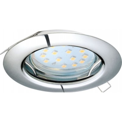 31,95 € Free Shipping | Recessed lighting Eglo Peneto 9W Round Shape Ø 7 cm. Modern Style. Steel. Plated chrome and silver Color