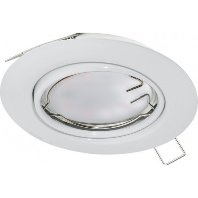 39,95 € Free Shipping | Recessed lighting Eglo Peneto 15W Round Shape Ø 8 cm. Sophisticated Style. Steel. White Color