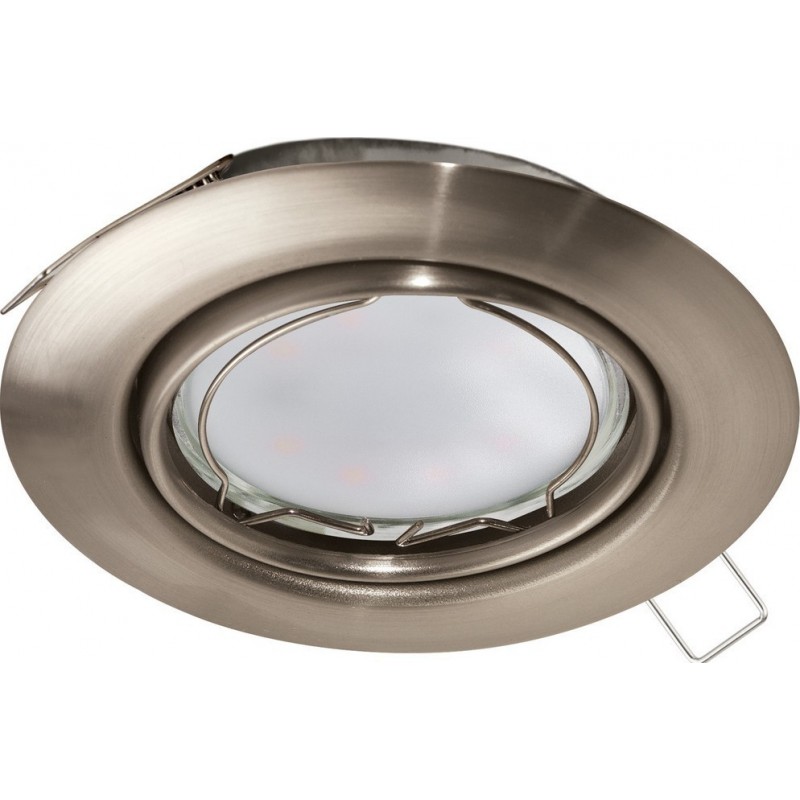 43,95 € Free Shipping | Recessed lighting Eglo Peneto 15W Round Shape Ø 8 cm. Sophisticated Style. Steel. Nickel and matt nickel Color