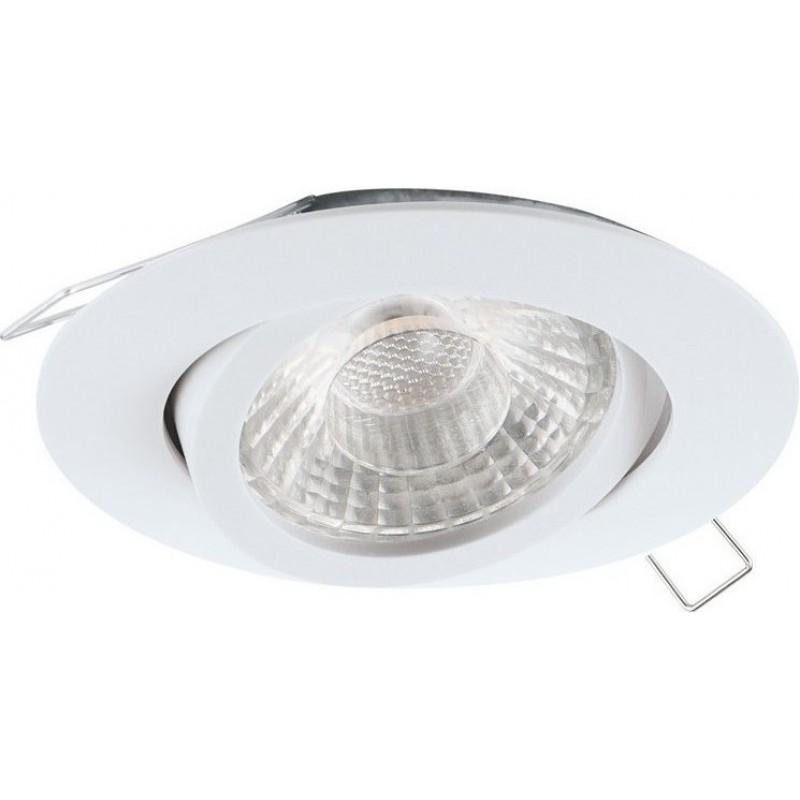 13,95 € Free Shipping | Recessed lighting Eglo Tedo 1 15W Round Shape Ø 8 cm. Modern Style. Aluminum. White Color