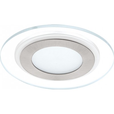 29,95 € Free Shipping | Recessed lighting Eglo Pineda 1 12W 3000K Warm light. Round Shape Ø 14 cm. Sophisticated Style. Steel and plastic. White, nickel, matt nickel and satin Color