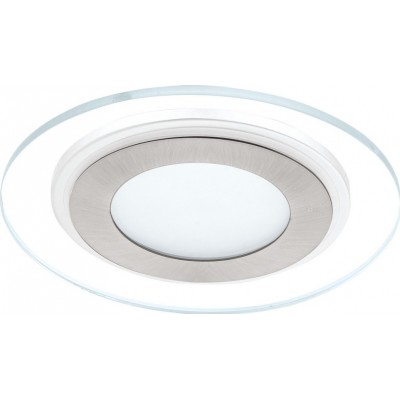 27,95 € Spedizione Gratuita | Lampada da soffitto Eglo Pineda 1 12W 3000K Luce calda. Ø 14 cm. Acciaio e plastica. Colore bianca, nichel, nichel opaco e raso