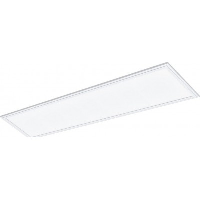 125,95 € 免费送货 | LED面板 Eglo Salobrena 1 40W LED 4000K 中性光. 拉长的 形状 120×30 cm. 格子灯 现代的 风格. 铝 和 塑料. 白色的 颜色