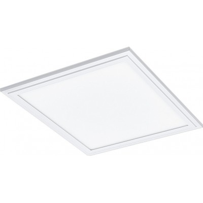 54,95 € Free Shipping | LED panel Eglo Salobrena 1 16W LED 4000K Neutral light. 30×30 cm. Lattice light fixture Aluminum and plastic. White Color