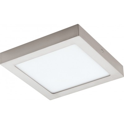 61,95 € Free Shipping | Indoor ceiling light Eglo Fueva C 15.5W 2700K Very warm light. Square Shape 23×23 cm. Kitchen and bathroom. Design Style. Metal casting and plastic. White, nickel and matt nickel Color