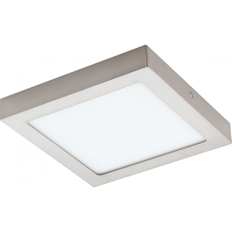 49,95 € Envío gratis | Plafón de interior Eglo Fueva C 15.5W 2700K Luz muy cálida. Forma Cuadrada 23×23 cm. Cocina y baño. Estilo diseño. Metal y Plástico. Color blanco, níquel y níquel mate