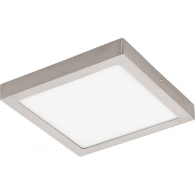 Innendeckenleuchte Eglo Fueva C 21W 2700K Sehr warmes Licht. Quadratische Gestalten 30×30 cm. Küche und bad. Design Stil. Metall und Plastik. Weiß, nickel und matt nickel Farbe