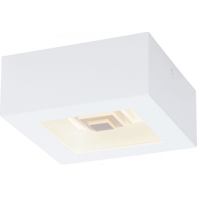 Lampada da soffitto Eglo Ferreros 6.5W 3000K Luce calda. Forma Cubica 14×14 cm. Cucina e bagno. Stile design. Acciaio e Plastica. Colore bianca