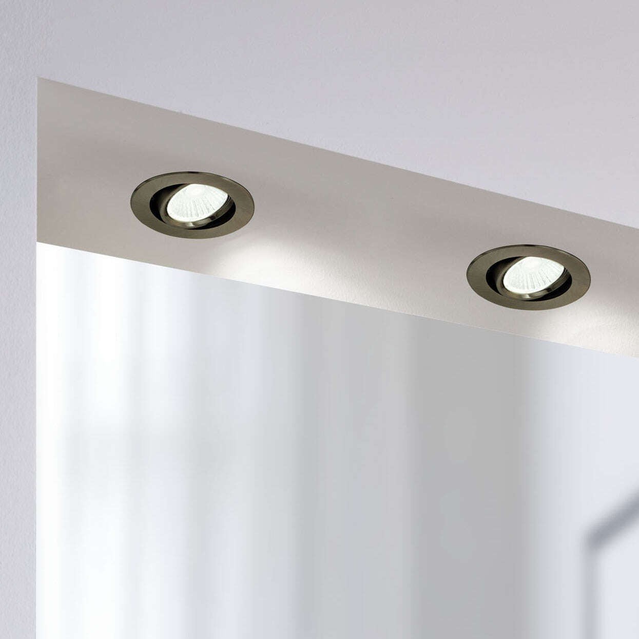 Inneneinbauleuchte Eglo Ranera 6W 2700K Sehr warmes Licht. Ø 8 cm. Aluminium und glas. Nickel und matt nickel Farbe