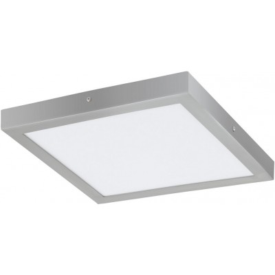 99,95 € Free Shipping | LED panel Eglo Fueva 1 25W LED 4000K Neutral light. Square Shape 40×40 cm. Modern Style. Aluminum and Plastic. White and silver Color