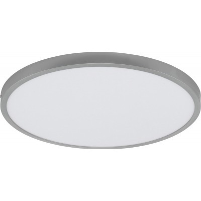 Pannello LED Eglo Fueva 1 25W LED 3000K Luce calda. Forma Rotonda Ø 50 cm. Stile moderno. Alluminio e Plastica. Colore bianca e argento