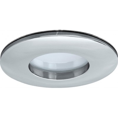 Iluminação embutida Eglo Margo LED 5W 3000K Luz quente. Ø 8 cm. Alumínio e plástico. Cor cromado, prata e cetim