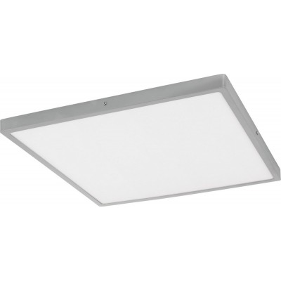 Panneau LED Eglo Fueva 1 27W LED 3000K Lumière chaude. Façonner Carré 60×60 cm. Style moderne. Aluminium et Plastique. Couleur blanc et argent