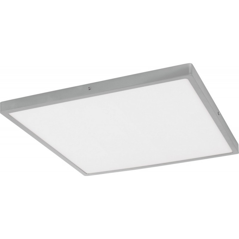 149,95 € Free Shipping | LED panel Eglo Fueva 1 27W LED 3000K Warm light. Square Shape 60×60 cm. Modern Style. Aluminum and Plastic. White and silver Color