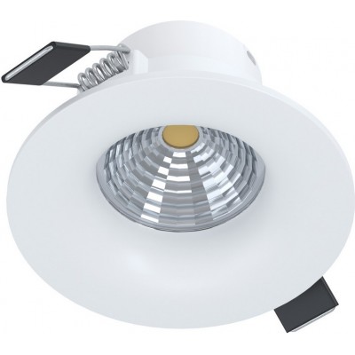屋内埋め込み式照明 Eglo Saliceto 6W 2700K とても暖かい光. 円形 形状 Ø 8 cm. 設計 スタイル. アルミニウム. 白い カラー