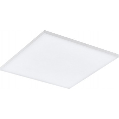 Luz de teto interna Eglo Turcona 20W 3000K Luz quente. Forma Alongada 45×45 cm. Estilo moderno. Aço e Plástico. Cor branco e cetim