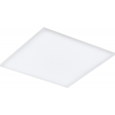 159,95 € Envio grátis | Luz de teto interna Eglo Turcona 33W 3000K Luz quente. 60×60 cm. Aço e plástico. Cor branco e cetim