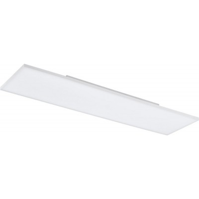 Ceiling lamp Eglo Turcona 33W 3000K Warm light. Extended Shape 120×30 cm. Modern Style. Steel and Plastic. White and satin Color