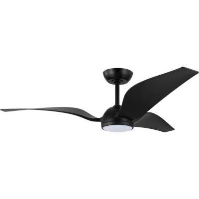 565,95 € Free Shipping | Ceiling fan with light Eglo Mosteiros 18W 4000K Neutral light. Ø 142 cm. Abs and acrylic. White, black and matt black Color