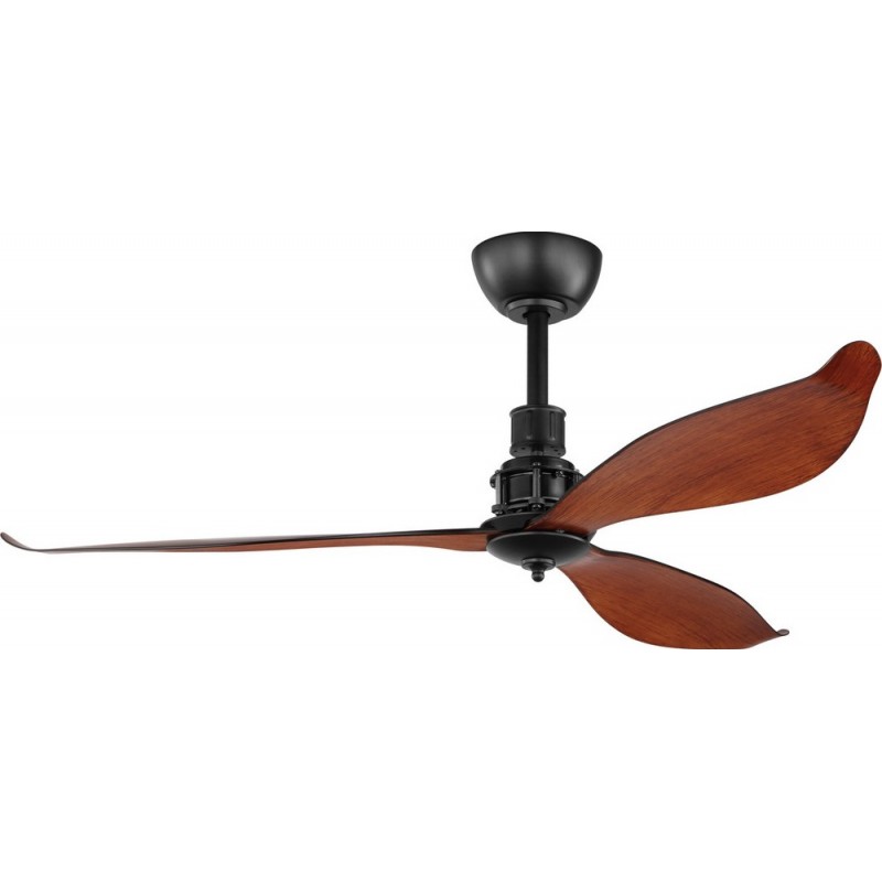 329,95 € Free Shipping | Ceiling fan Eglo Lagos 52 Ø 132 cm. Steel and plastic. Brown, black and matt black Color