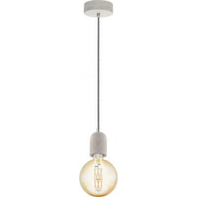 26,95 € Free Shipping | Hanging lamp Eglo Yorth 60W Ø 11 cm. Steel. Gray Color