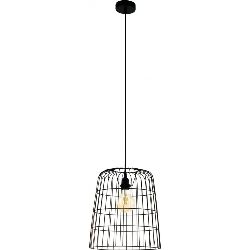 Подвесной светильник Eglo Longburgh 60W Цилиндрический Форма Ø 33 cm. Гостинная, кухня и столовая. Ретро и винтаж Стиль. Стали. Чернить Цвет