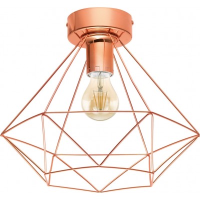 Indoor ceiling light Eglo Tarbes 60W Pyramidal Shape Ø 32 cm. Design Style. Steel. Copper and golden Color