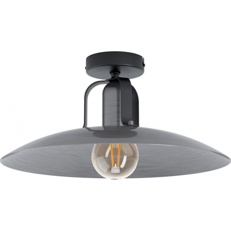 55,95 € Free Shipping | Ceiling lamp Eglo Kenilworth 28W Round Shape Ø 40 cm. Sophisticated Style. Steel. Black Color