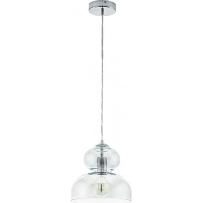 吊灯 Eglo Ullaste 40W 球形 形状 Ø 25 cm. 客厅 和 饭厅. 复杂的 和 设计 风格. 钢. 蓝色的, 镀铬 和 银 颜色