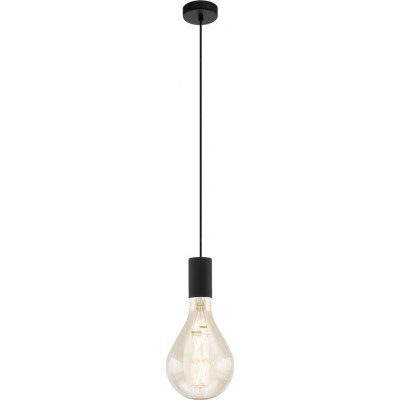 Lámpara colgante Eglo Tavistock 40W Ø 10 cm. Acero. Color negro