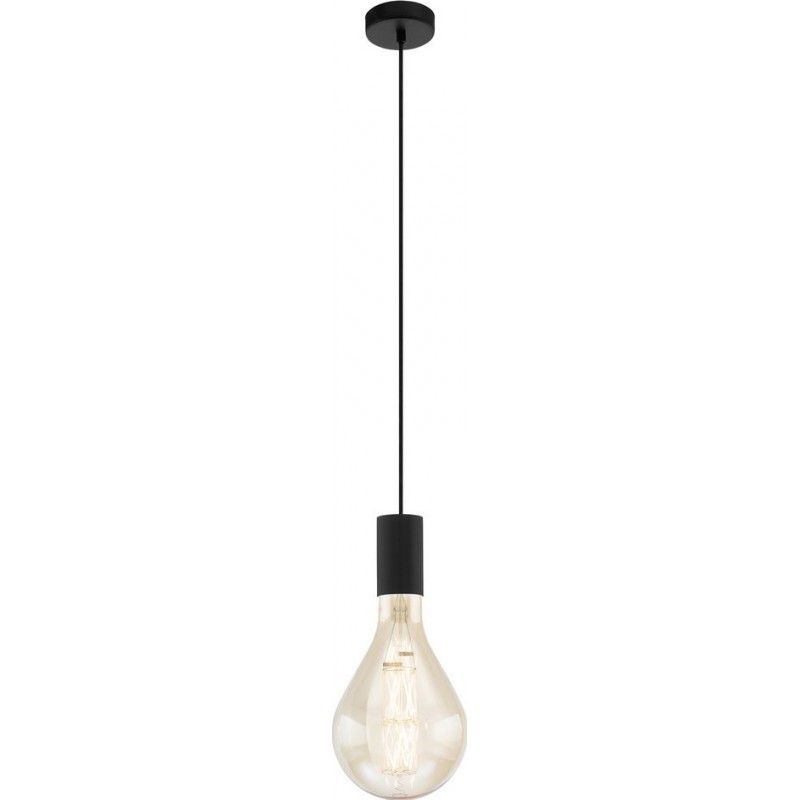 Hanging lamp Eglo Tavistock 40W Ø 10 cm. Steel. Black Color