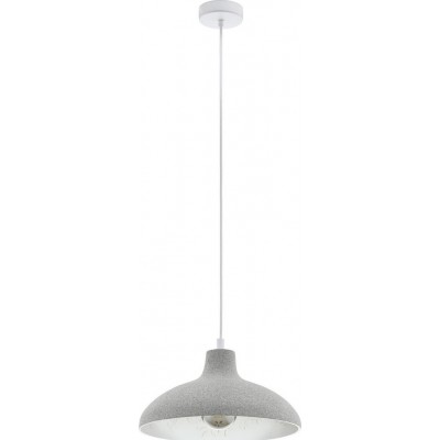 Lampada a sospensione Eglo Barrowby 60W Ø 35 cm. Acciaio. Colore bianca e grigio