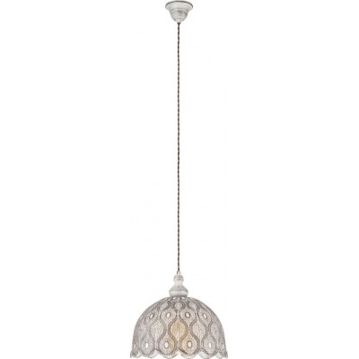 吊灯 Eglo Talbot 2 60W 锥 形状 Ø 29 cm. 客厅 和 饭厅. 复古的 和 优质的 风格. 钢. 白色的 和 仿古白 颜色
