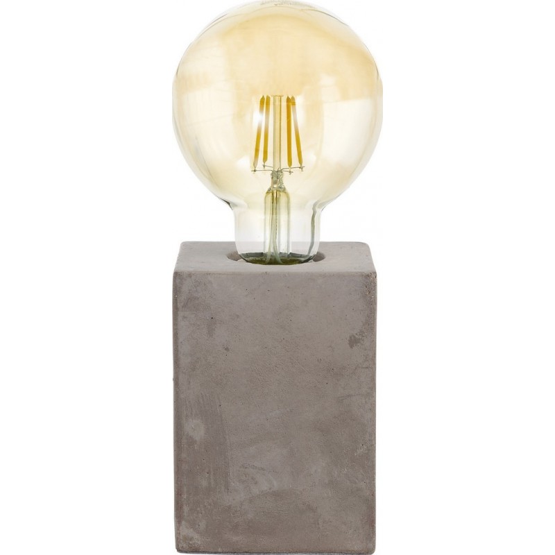 19,95 € Бесплатная доставка | Настольная лампа Eglo Prestwick 60W 13×9 cm. Керамика. Серый Цвет