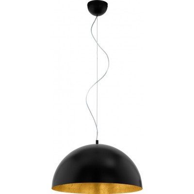 吊灯 Eglo Gaetano 24W 3000K 暖光. 球形 形状 Ø 53 cm. 客厅, 厨房 和 饭厅. 现代的 和 设计 风格. 钢 和 塑料. 金的 和 黑色的 颜色