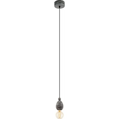 Lámpara colgante Eglo Avoltri Forma Esférica Ø 8 cm. Salón y comedor. Estilo retro y vintage. Madera. Color negro
